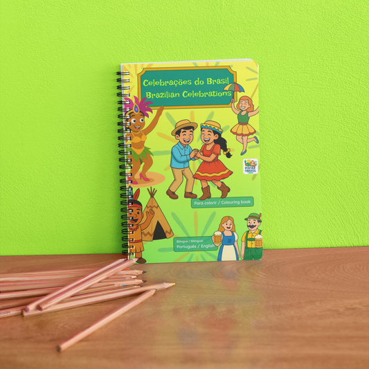 Celebrações do Brasil - Brazilian Celebrations - Bilingual Colouring Book (Portuguese–English)