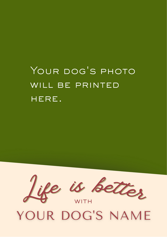 Personalised Photo Notebook (A5) - Life is Better With - Dog