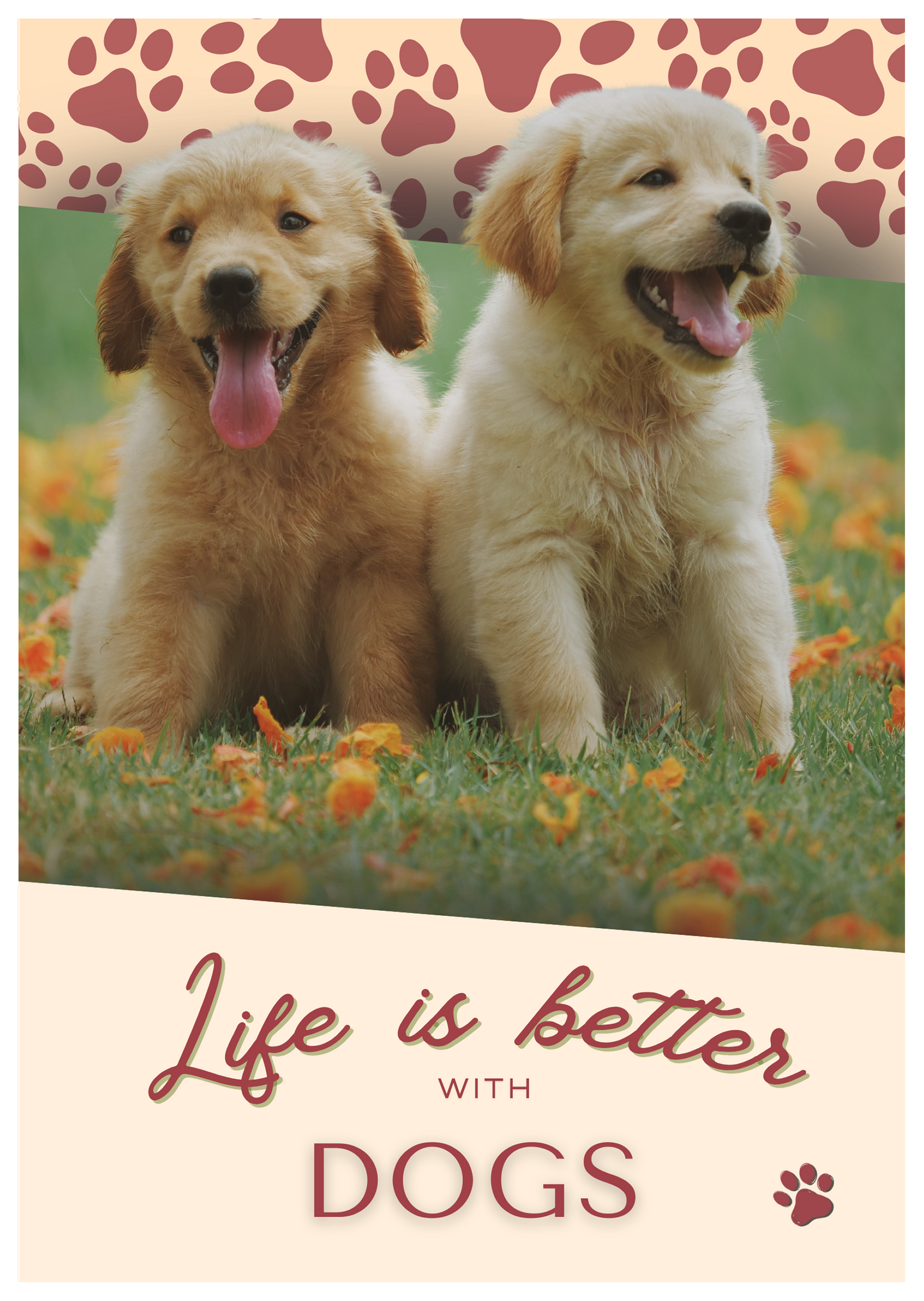 Notebook/Notepad (A5) - Dog - Life is better with Dogs 1 - Make a dog person smile!