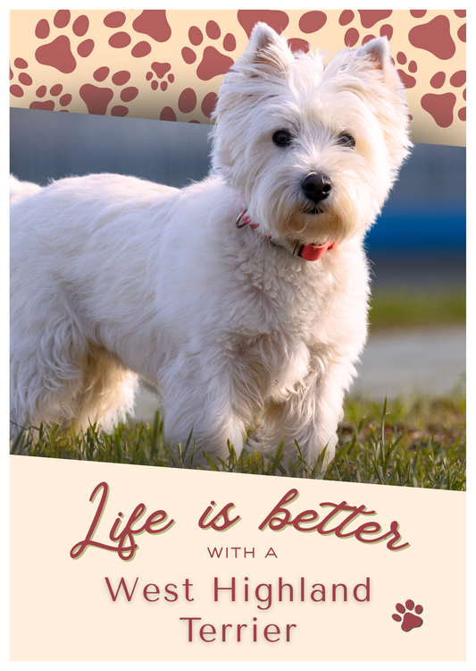 Notebook/Notepad (A5) - Dog - West Highland - Make a dog person smile!