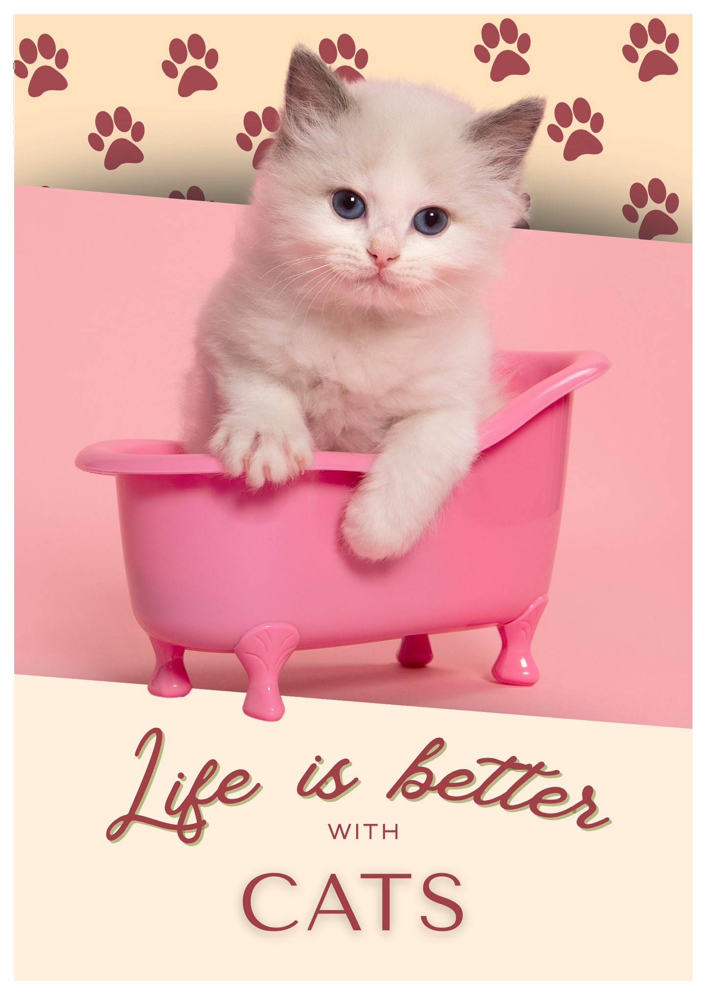 Notebook/Notepad (A5) - CAT - Life is better with Cats 1 - Make a cat person smile!