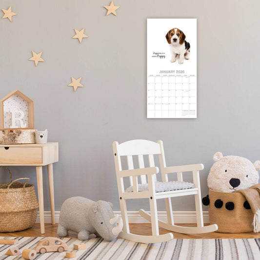 2026 Square Wall Calendar - Adorable Dogs