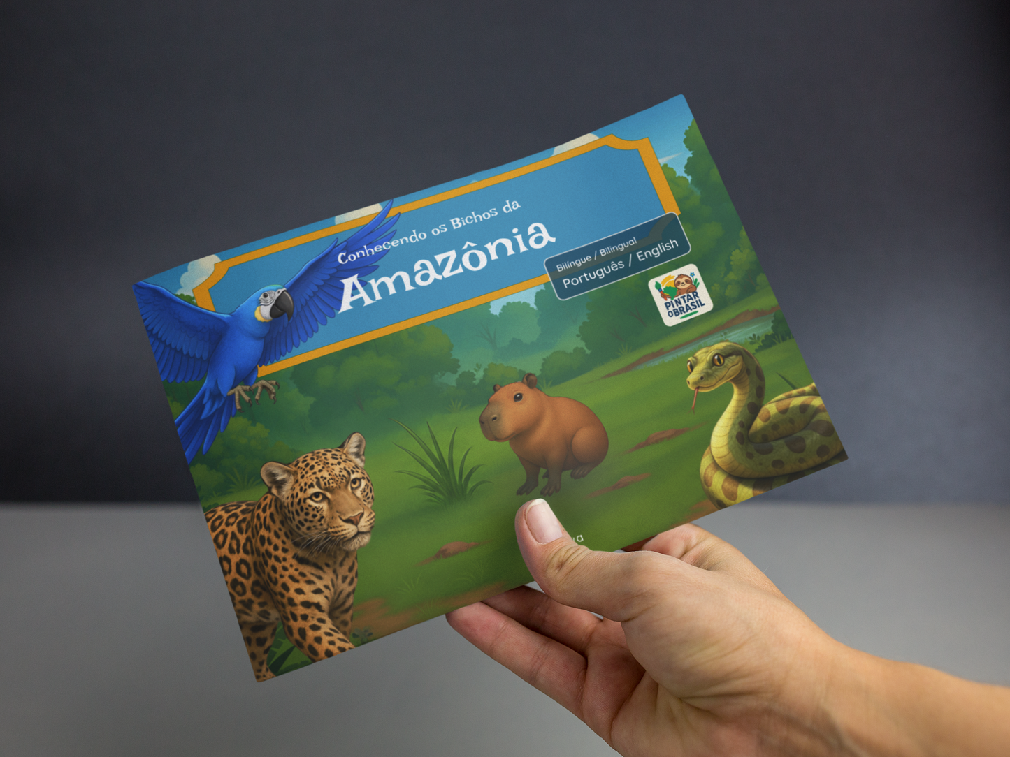 Conhecendo os Bichos da Amazônia - Picture Book - Bilingual - Portuguese/English